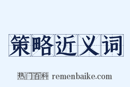 策略近义词是什么意思的图片